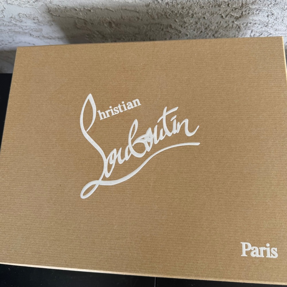 Christian Louboutin Tres Pansy 85 Suede Sandals Womens 42 Red Black Brand NEW - Picture 10 of 12